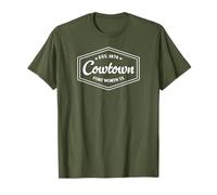 COWTOWN Fort Worth TX Emblem Design Est. Established 1874 T-Shirt