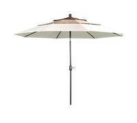 COWVIE 3m 3-Tier Patio Parasol, Outdoor Table Sun Shade Umbrella, Beach Umbrella with Tilt Adjustment