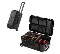 COWVIE Weatherproof Hard Case for DJI Mavic 4 Pro & Mavic 3 Pro, Trolley Case with Wheels, Retractable Handle, Hook and Loop Dividers & Straps, IP67 Waterproof and Dustproof for Camera, Drones & Gear