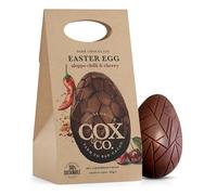 Cox&Co. Aleppo Chilli & Cherry Easter Egg 155g - Dark Chocolate Easter Egg - Plastic Free - Single Origin Cacao - Small Batch - Vegan - Dairy Free