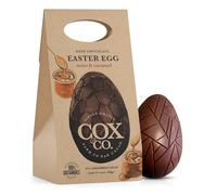 Cox&Co. Caramel Dark Chocolate Easter Egg | Large 155g 47% Miso & Caramel | Easter Eggs | Vegan Gifts | Plastic Free | Sustainable & Ethically Sourced