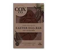 Cox&Co - Large Cacao Nibs Single Origin 85% Dark Chocolate Easter Egg Bar 140g - Easter Gift For Adults - Naturally Sourced Raw Cacao Nibs - Suitable For Vegans