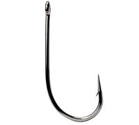 Cox & Rawle Meat Hook - Extra Strong High Carbon Steel Fishing Hook with Razor Sharp Point - Perfect for Landing Big Fish like Cod, Conger, Tope & Small Shark (Black Nickel Finish, Size 2/0)
