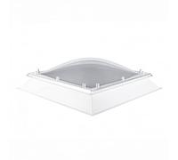 Coxdome Fixed Skylight Window -Double Glazed Polycarbonate Dome Rooflight for Flat Roof. Non-Opening Roof Light, for Home Extension or Office Room-Natural Sun Lighting Solution(1000x1000mm, Diffused)