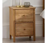 Coxmoor Bedside Cabinet - 2 Drawer - Oak