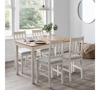 Coxmoor Dining Set - 118cm - 4 Seater - 4 Chairs - Ivory