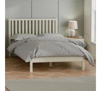 Coxmoor - King Size - Low Foot-End Bed - Ivory and Oak - Wood - 5ft - Happy Beds