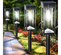 COXSENI Solar Pathway Lights Outdoor 6 Pack, 12Hrs Solar Powered, IP65 Waterproof, Cool White