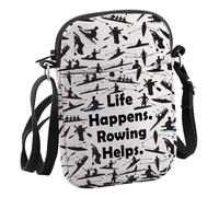 Coxswain Gift Life happens Rowing Helps Crossbody Bag Rowing Coach Gift, Rowing Helps C Bag