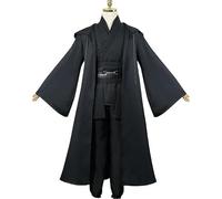 COYBTO Jedis Costume Adult, 10Pcs Tunic Knight Costume with Top Pants Hooded Cape, SW Jedis Robe with Light Sword Necklace, Knight Fancy Dress Adults for Halloween Cosplay Party (M)