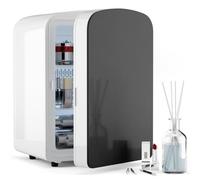 COYCYQI 9L Mini Fridge for Bedroom,AC 110V DC 12V Mini Portable Thermoelectric Cooler and Insulated Beauty Fridge for All Your Cosmetic and Skincare Needs. Ideal for Office, Car, and Travel, BLACK