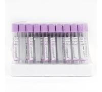 COYEUX 100pcs 5mL Vacuum Blood Collection Tubes, Plastic Blood Tubes with Purple Top, Laboratory Tubes, Centrifuge Tube with Purple Top