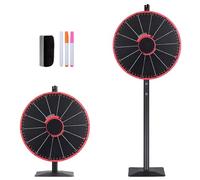 COYEUX 24 Inch Spinning Prize Wheel, 14 Slots Large Roulette Spinner, with Stand Roulette Wheel Board, Two Usage Heights, for Trade Show, Carnival, Win Fortune Spin Games