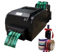 COYEUX 4 Row Satin Ribbon Printer Machine, Digital Ribbon Printer Stamping Printing Machine, 12-20mm Width, Supports 50+ Languages, for Gift Wrapping