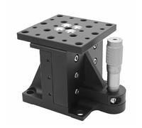 COYEUX 50×50mm Manual Z-axis Lift Platform, Lab Vertical Linear Stage, 11mm Travel Elevator, M4/m6 Threaded Hole, For Optical Experiments, Microscopy