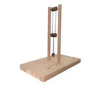 COYEUX Chaos Double Pendulum Desktop Ornament, Wooden Chaotic Double Pendulum Decoration, Scientific Educational STEM Toy, for Office Home Stress Relief, Desk Ornament and Gift