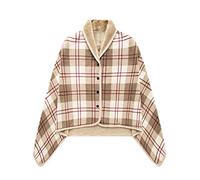 COYEUX Fleece Poncho Blanket Soft Warm Cosy Fleece Shawl Wraps Warm Plaid Blanket Cape For Ladies Lunch Break Blanket Scarf Wrap Shawl Winter Warm(100×140cm/39.3×55.1in)