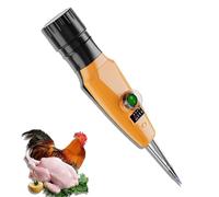 COYEUX Handheld Chicken Plucker Machine, Electric Quick Poultry Plucking Machine, 13000 RPM, with Stainless Steel Detachable Conehead, Working Battery Level Indicator, for Removing Fine