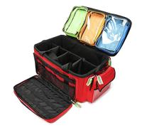 COYEUX Portable First Aid Bag, Large Capacity Medical Trolley Bag Empty, with Removable Dividers and Reflective Strip, for Home Health Nurses, Doctors, EMT, EMS