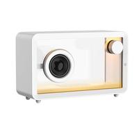 COYEUX RGB Desktop Small Speaker, Transparent Bluetooth Speaker, with 5 Modes, AUX Audio Input, 7-Color Lights, 3.5mm Audio Input Jack, for Home Theater, Offices, Cafes