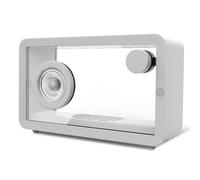 COYEUX RGB Desktop Small Speaker, Transparent Bluetooth Speaker, with 5 Modes, AUX Audio Input, 7-Color Lights, 3.5mm Audio Input Jack, for Home Theater, Offices, Cafes