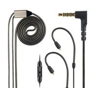 Coyktonty eplacement Audio Cable Extension Cord Line for Sennheiser ie200 ie300 ie600 ie900 akg n5005 Headphones,Headphone Accessories (3.5mm Connector with Microphone)