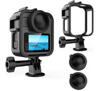 Coyktonty Protective Cage Kit for GoPro Max2,Quick-Release Protective Frame with Lens Protection Cover,with Cold Shoe Mount,Can Connect to a Tripod, Selfie Stick (ABS Material)