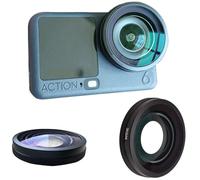 Coyktonty Wide-Angle Lens for DJI Osmo Action 6,HD Optical Glass with 2-Layer Coating 185° Ultra-Wide View Scratch-Resistant Lightweight