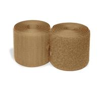 Coyote Brown Hook and Loop 2 Inch x 1 Yards Sew On Non-Adhesive Nylon Strips Wide Interlocking Strong Grip Roll Heavy Duty Fastener Tape Easy to Sew for Home Office School Car and Crafting DIY
