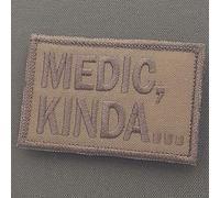 Coyote Brown Medic Kinda 2x3.25 Tan Morale Tactical Military Touch Fastener Patch