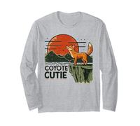 Coyote Cutie Sunset Adventure Art Long Sleeve T-Shirt