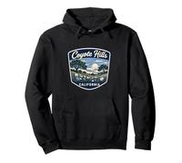 Coyote Hills California Scenic Badge Design Pullover Hoodie