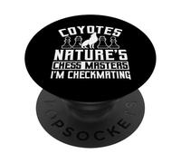 Coyote Hunting Natures Chess Masters PopSockets Adhesive PopGrip