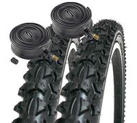 Coyote Pro TY2604 26" x 1.95 Mountain Bike Tyres (PAIR) & 2x Schrader Inner Tubes