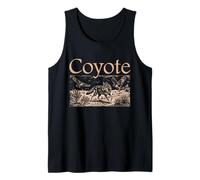 Coyote Retro Vintage Wildlife Desert Nature Design Tank Top