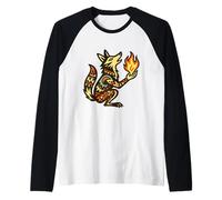 Coyote Steals Fire Native American Legend of Light Raglan Baseball Tee