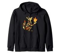 Coyote Steals Fire Native American Legend of Light Zip Hoodie