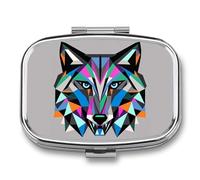 Coyote Wolf Beast Pill Box Pill Case Cute Pill Organizer Pill Holder Medicine Pill Organizer Pill Container Daily Pill Organizer Small Pill Box Pill Case for Purse Pocket