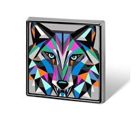 Coyote, Wolf Beast Square Lapel Pins Backpack Pin Cute Brooch Decoration Brooches for Women Men Fashion Button Badges for Hat Backpacks Purses Jackets Shirt Suit