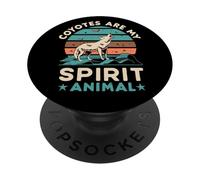 Coyotes Are My Spirit Animal Nature Coyote Wildlife Lovers PopSockets Adhesive PopGrip
