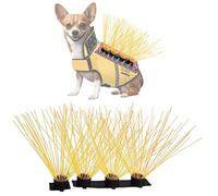 CoyoteVest CoyoteWhiskers Protection Nylon Bristles for CoyoteVest or SpikeVest Dog Harness Vest, Dog Accessories That Deter Coyote, Hawk and Raptor Attacks (Set of 4, Yellow)