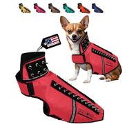 CoyoteVest SpikeVest Dog Harness Vest for Small Dogs, Reflective Dog Vest with Spikes to Shield Your pet from Coyotes, Raptor and Animal Attacks, Anti Hawk Vest, Made in USA (M-Red)