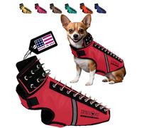 CoyoteVest SpikeVest Dog Harness Vest for Small Dogs, Reflective Dog Vest with Spikes to Shield Your pet from Coyotes, Raptor and Animal Attacks, Anti Hawk Vest, Made in USA (S-Red)