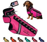 CoyoteVest SpikeVest Dog Harness Vest for Small Dogs, Reflective Dog Vest with Spikes to Shield Your pet from Coyotes, Raptor and Animal Attacks, Anti Hawk Vest, Made in USA (XS-Pink)