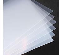 COYOUCO 10 Pack 0.6mm Semi Transparent Frosted PP Sheets - Thin Polypropylene Plastic Boards for Crafts, Templates, Stencils, Flexible and Water Resistant,A5 210mm*148mm