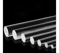 COYOUCO 2 Pcs Acrylic Dowel Rods, 12-20Mm Dia 500Mm Length Clear Acrylic Round Rod for DIY Crafts Party Decorations Gardening,12mm