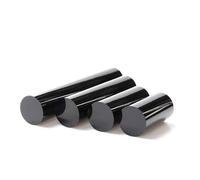 COYOUCO 2 Pcs Acrylic Dowel Rods, 25-40Mm Dia 500Mm Length Black Acrylic Round Rod for DIY Crafts Party Decorations Gardening,30mm
