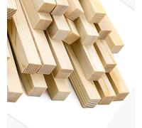 COYOUCO 4 Pack,Square Wooden Dowel Rod,Unfinished Pine Wood Sticks, Natural Long Dowel Strips Wood Sticks,20Cm Length.2Cm Thickness,2x2cm