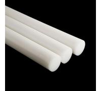 COYOUCO 4 Pcs Nylon Rods, Plastic Round Rod 10/12/15Mm Diameter, 500Mm Length, White,10mm