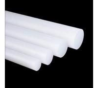 COYOUCO 4 Pcs Nylon Rods, Plastic Round Rod 8/10/12Mm Diameter, 500Mm Length, White Color,10mm 6pcs